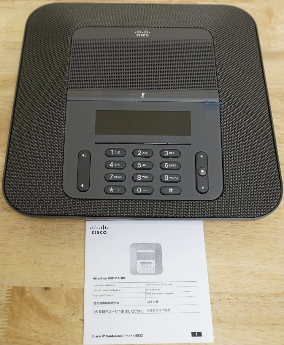 Reboot | Cisco IP Conference Phone 8832 Open Box | No Radio | Grade A | 6 Month Warranty