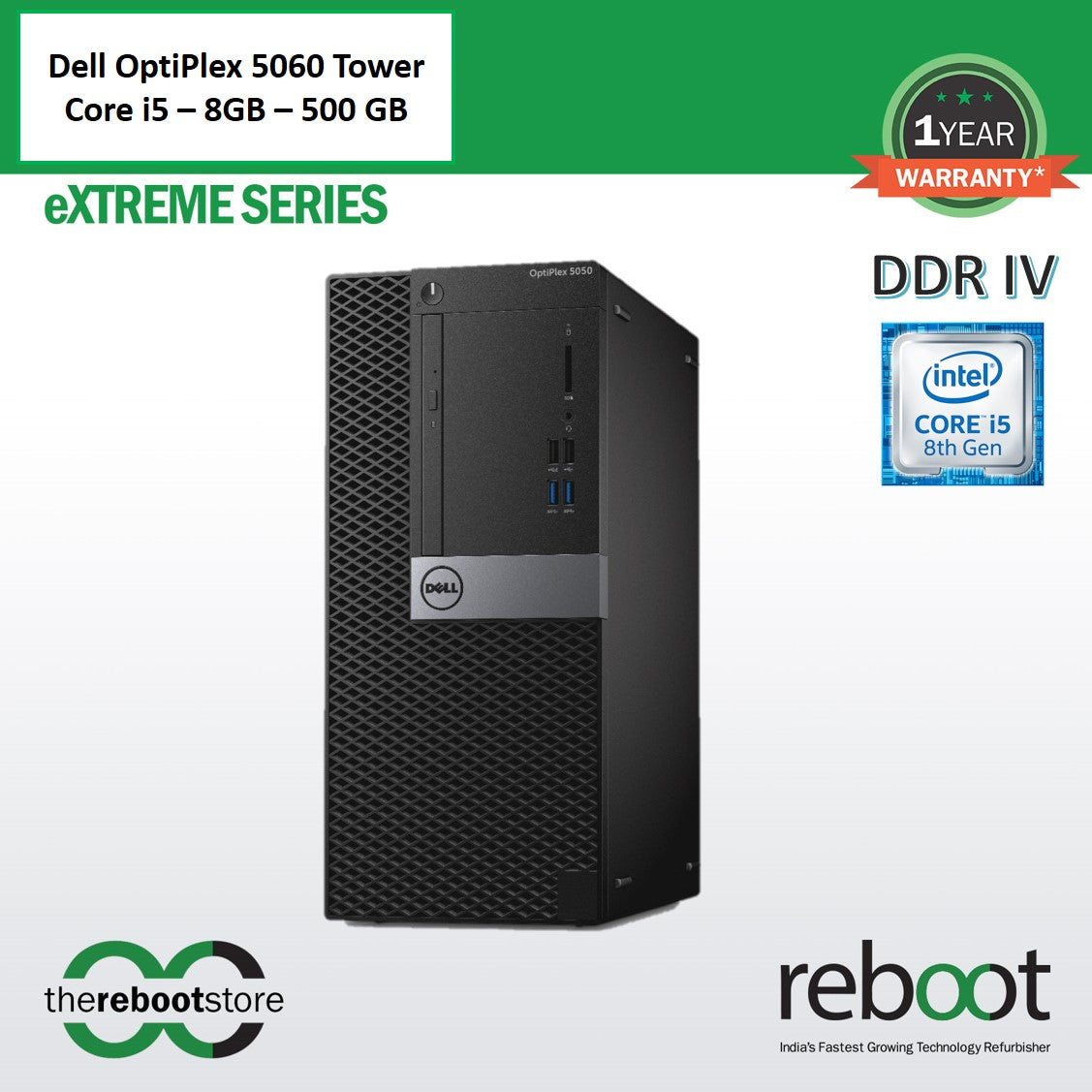 Dell OptiPlex 5060 Tower Refurbished | Core i5 8th Gen | 8GB RAM | 240 GB SSD| Grade A | 12 Month Warranty