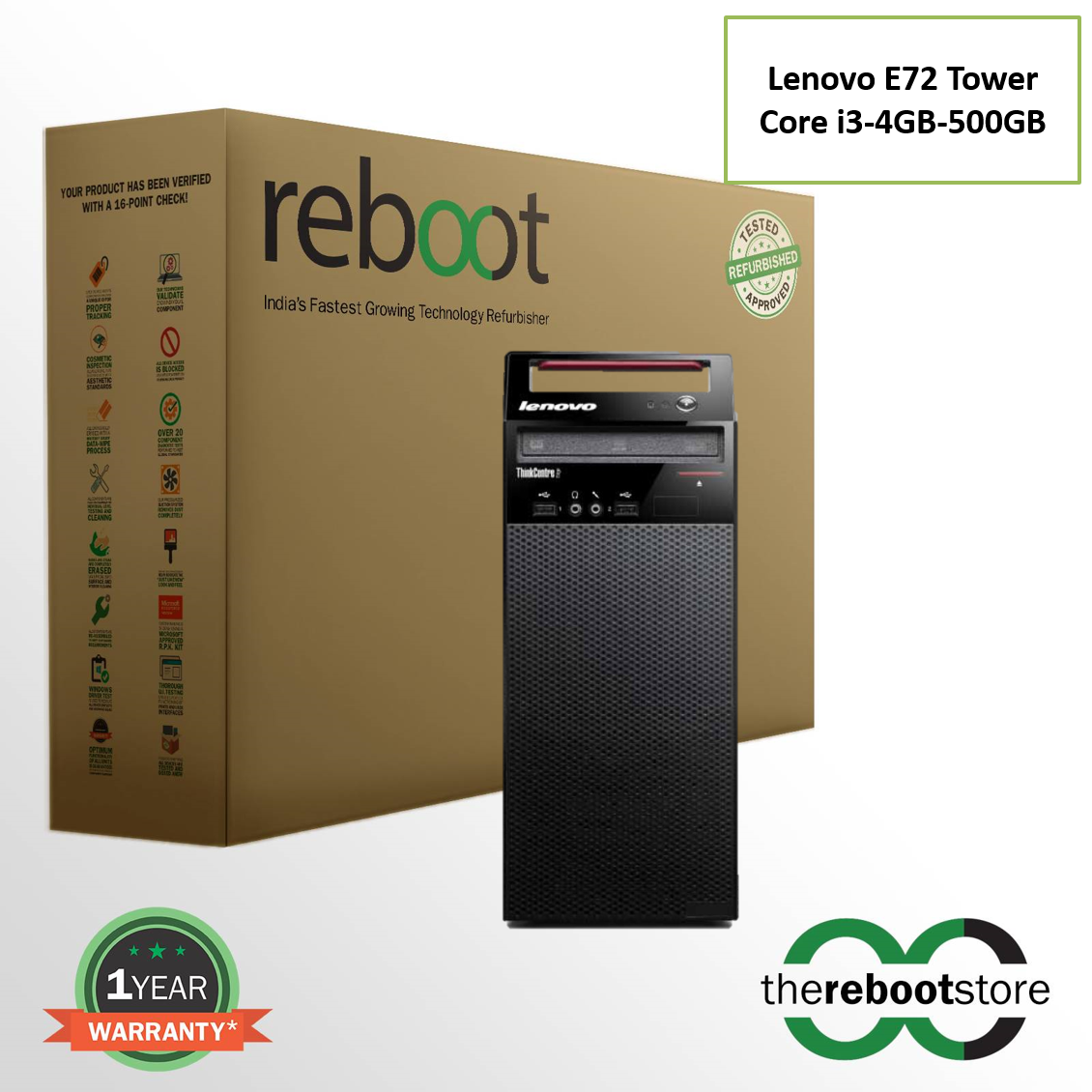 Reboot Refurbished Lenovo Thinkcentre E72 Desktop - i3 3rd – Reboot Estore