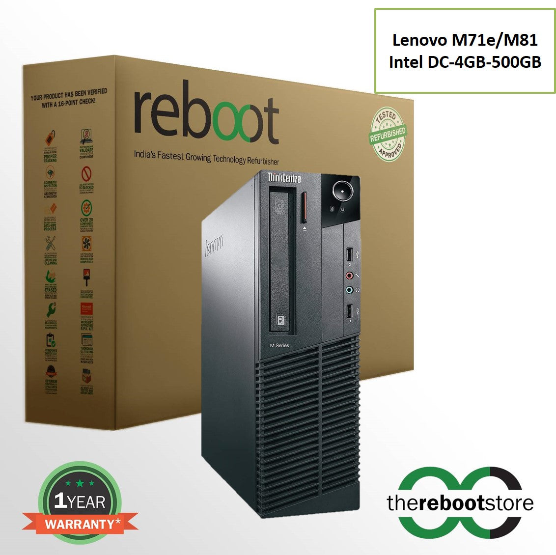 Lenovo ThinkCentre M71e/M81 Refurbished | Dual Core | 4 GB RAM DDR3 | 500 GB | Grade A | 12 Month Warranty