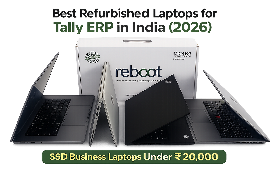 HP EliteBook 840 G3 refurbished laptop for Tally Prime Lenovo ThinkPad T470 business laptop for accountants Dell Latitude 7480 refurbished laptop for GST filing Refurbished SSD laptop for Tally ERP in India