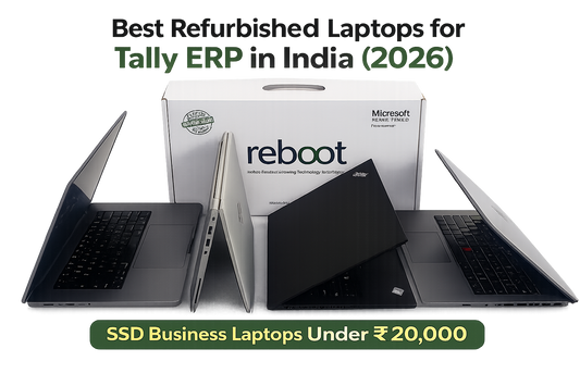 HP EliteBook 840 G3 refurbished laptop for Tally Prime Lenovo ThinkPad T470 business laptop for accountants Dell Latitude 7480 refurbished laptop for GST filing Refurbished SSD laptop for Tally ERP in India