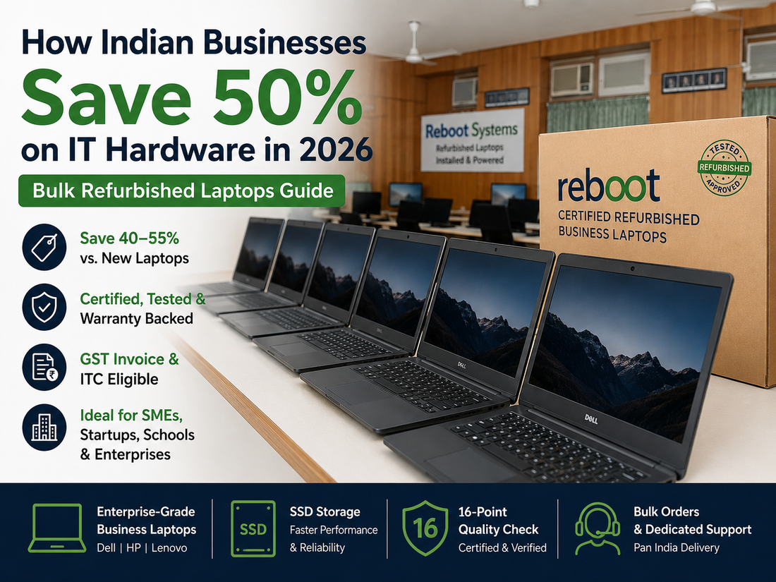 Bulk refurbished laptops for Indian businesses, Dell Latitude office laptops for bulk deployment, HP EliteBook refurbished laptops for startups, ThinkPad business laptops for office procurement, Certified refurbished office laptops India