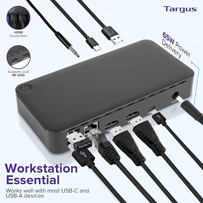 Targus DOCK310 dock front ports