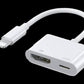 Apple Lightning Digital AV Adapter connected to an iPhone