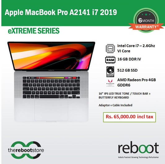 Reboot Refurbished Apple Macbook Pro A2141 Corei7 - 2019