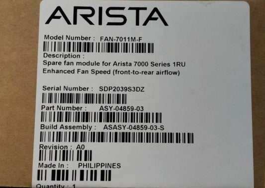 NEW ARISTA FAN-7011 M-F