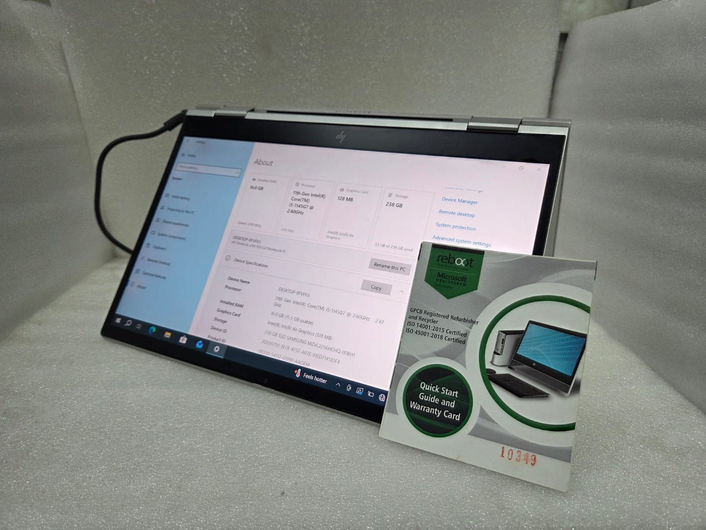 HP EliteBook 830 G8 Rotatable Touchscreen Laptop
Refurbished HP EliteBook 830 G8 Grade A
HP EliteBook X360 Intel i5 11th Gen Laptop
HP EliteBook 830 G8 Side Profile Convertible Mode