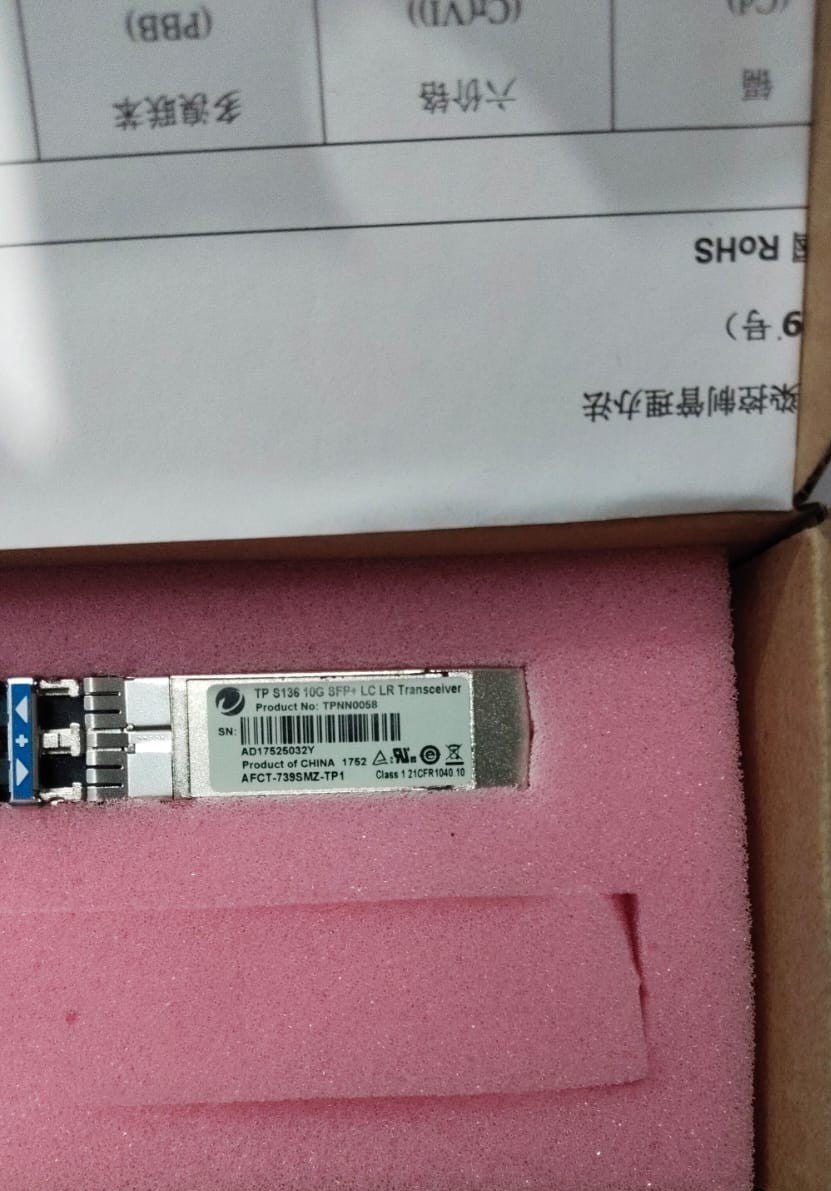 Open Box Trend Micro TippingPoint S136 - 10G SFP+ LC LR Transceiver