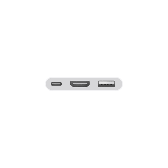 Apple USB-C Digital AV Multiport Adapter ports: HDMI, USB-A, USB-C