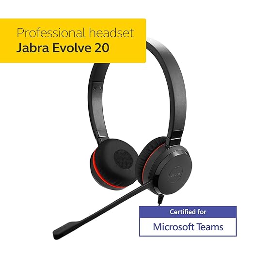 Jabra Evolve 20 SE Wired Headset - MS - Wired - USB - Open Box