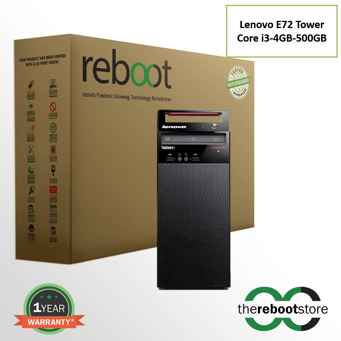 Lenovo ThinkCentre E72 Refurbished | Core i3 3rd Gen | 4GB RAM DDR Lenovo ThinkCentre E72 Refurbished | Core i3 3rd Gen | 4GB RAM DDR