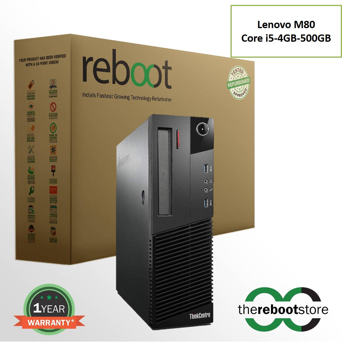 Reboot Refurbished Lenovo Thinkcentre M71e / M81 Desktop - i5 2nd